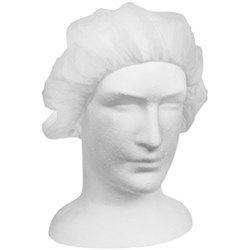 Bouffant Cap White Light Weight (Beret) BOX250
