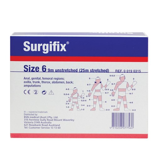 Surgifix Tubular Elastic Net Bandage Size 6 9m