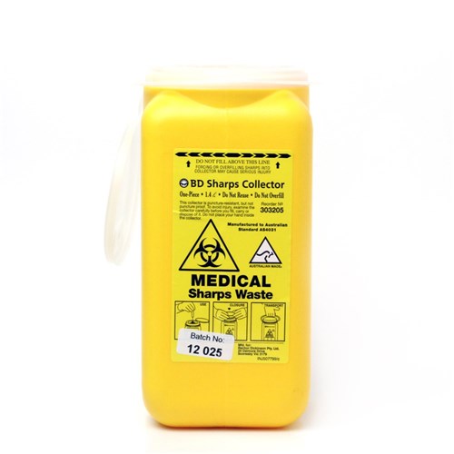 Bio-Hazard Collector B.D. Sharps 1.4 litre One Piece Insulin