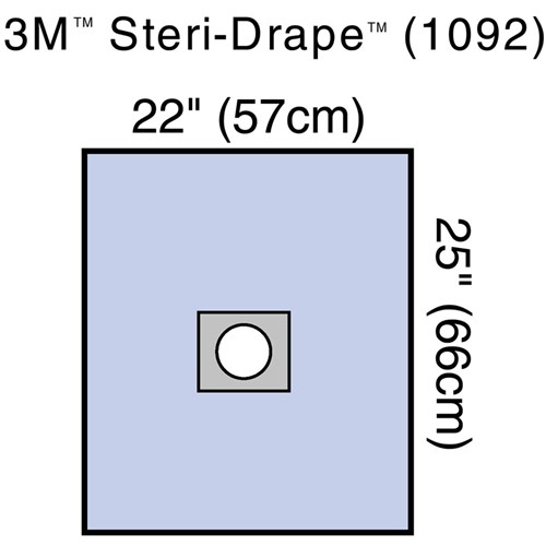 Steri-Drape Small Drape 57 x 66cm with Adhesive Aperture 1092