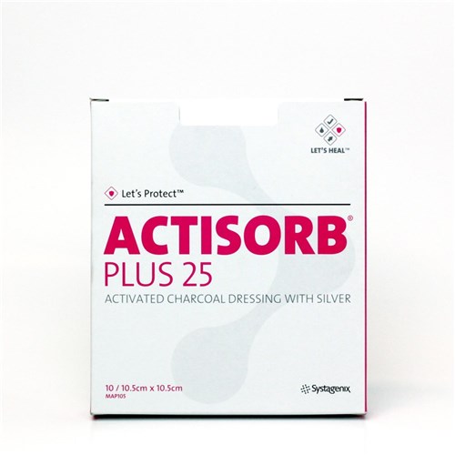 Actisorb Plus 25 Charcoal Dressing 10.5 x 10.5cm B10 MAP105