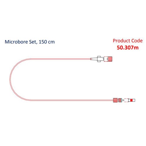 I.V. Admin Microbore Extension Set Tuta 150cm Fem Lk/mle Lck