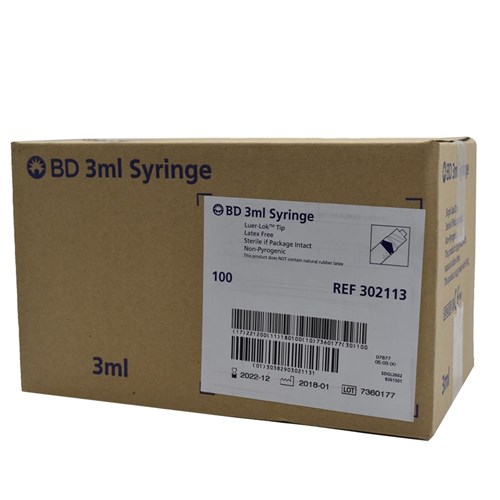 Syringes B.D. 3ml Luer Lock