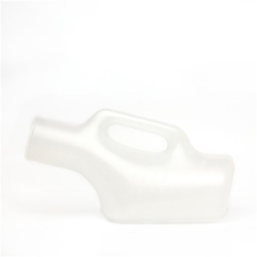 Autoplas Plastic Male Urinal with Handle Clear