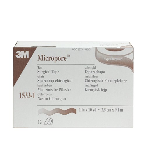 Micropore Surgical Tape 25mm x 9.1m Skin Tone 1533-1