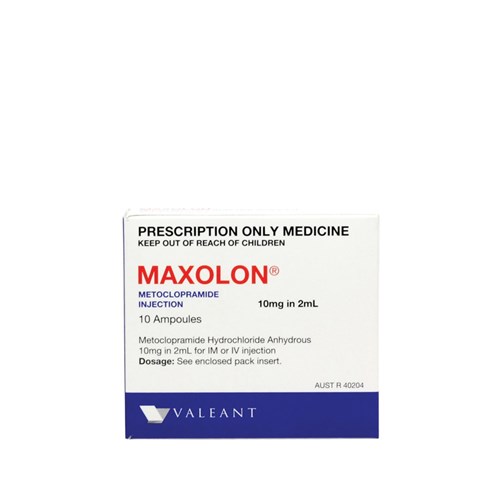 Maxolon(Metoclopramide) Ampoules 10mg 10 x 2ml SM