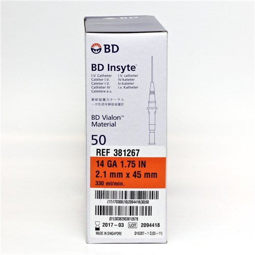 Insyte Cannula B.D. 14G x 45mm (1.75in)