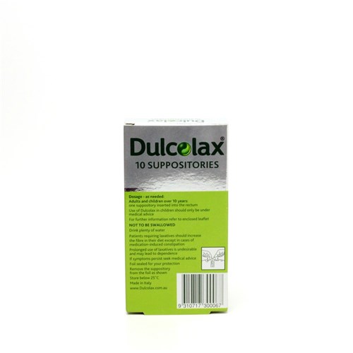 Dulcolax Suppository Adult 10mg Pack of 10