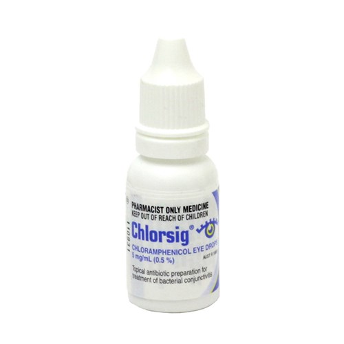Chlorsig Eye Drop 0.5% 10ml Bottle SM Cold Chain Lines for NON Metropolitan Deliveries are SHIPPED SEPARATELY