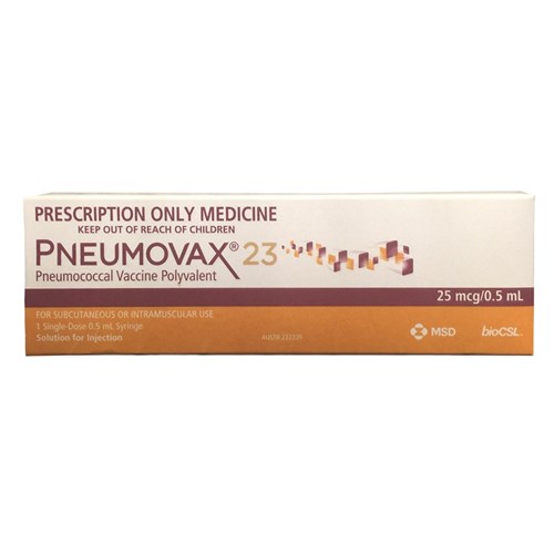 Vaccine Pneumovax 23 Pneumococcal 0.5ml Pfs SM