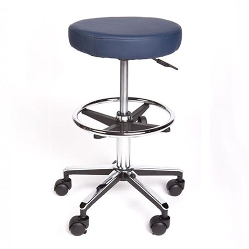 Stool Surgeons Gas Lift 49-63cm Grey with Foot Rest DIY