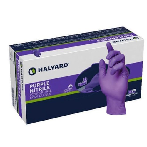 Halyard Purple Nitrile Examination Gloves Large