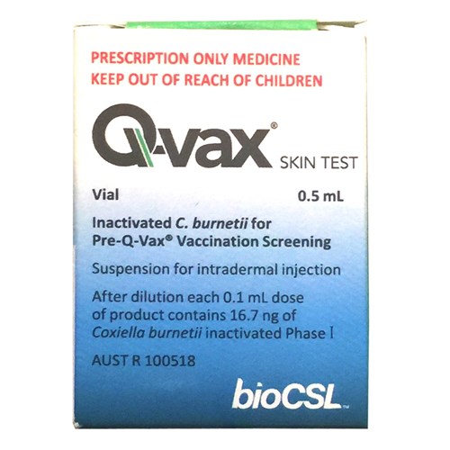 Vaccine Q Fever Vax Skin Test Vial SM