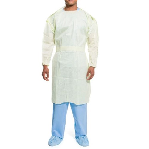 Halyard Control Cover Gown Yellow ElasticCuff M/L Isolation