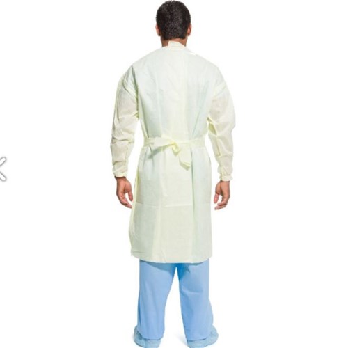 Halyard Control Cover Gown Yellow ElasticCuff M/L Isolation