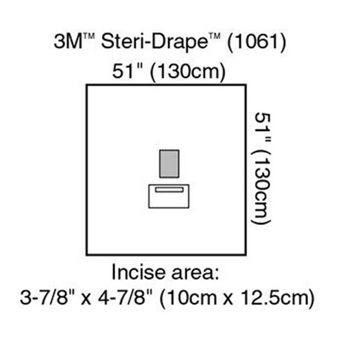 Steri-Drape Medium Drape 130x130cm with Incise Film & Pouch 1061