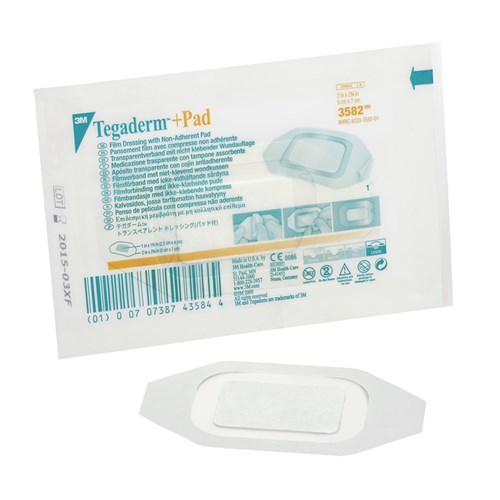 Tegaderm Plus Pad Transparent Film Dressing 5 x 7cm B50 3582