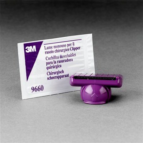 3M Pivoting Head Clipper Blades Purple Single Use for 9661 Surgical Clipper