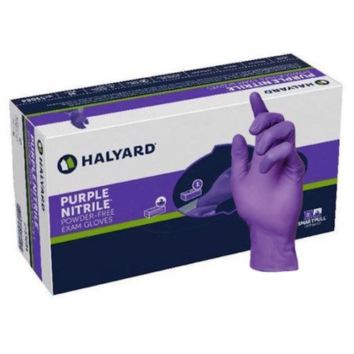 Halyard Purple Nitrile Examination Gloves Medium