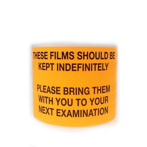 X-Ray Label Orange (These Films Should Be Kept Indefinitely)