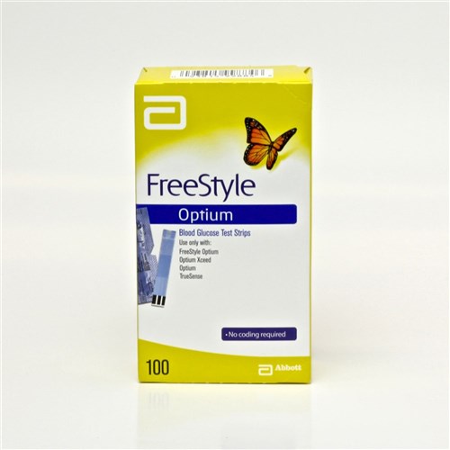 Freestyle Optium Glucose Electrode Strips B100
