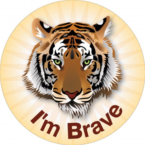 Childrens Label Tiger (I'M Brave)