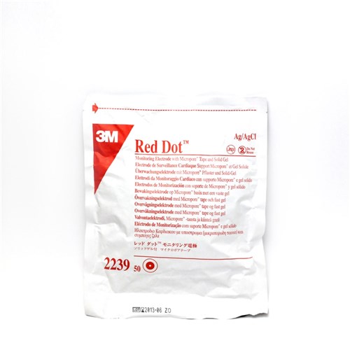 Red Dot Monitoring Electrode with Micropore Backing 6cm 2239