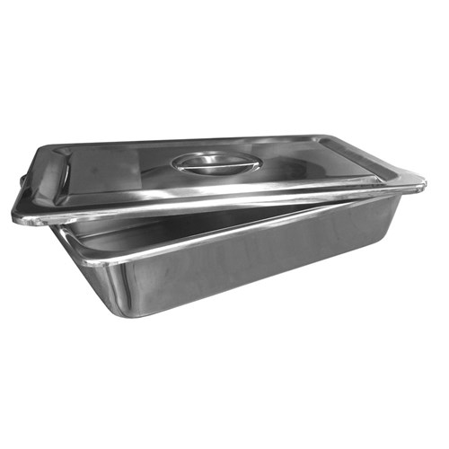 S/Steel Ware Instrument Tray with Lid 300 x 200 x 65mm