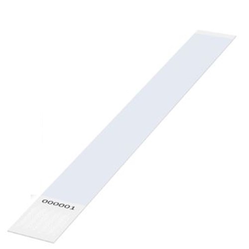 I.D. Bands Secureline Synthetic Paper Bracelet White