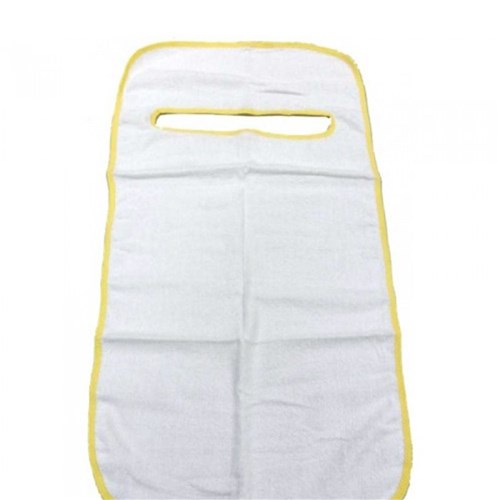 White Terry Towelling Mealtime Clothing Protector / Adult Bib, W