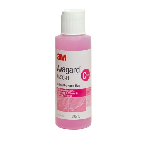 Avagard Antiseptic Handrub Chlorhexidine Gluconate 0.5%   Alcohol 125ml 9250H
