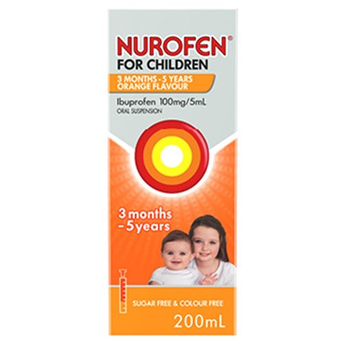Nurofen Children 3 Months to 5 Yrs Orange 200ml SM