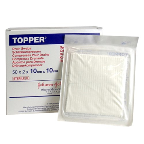 Topper Drain Swab Sterile 10 x 10cm M12510
