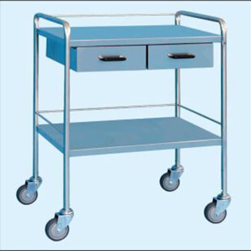 Trolley Dressing S/S Vost 2Drawer Side b Side 75 x 50 x 90cm