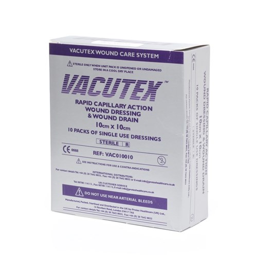 Vacutex Capillary Action Wound Dressing 10 x 10cm B10