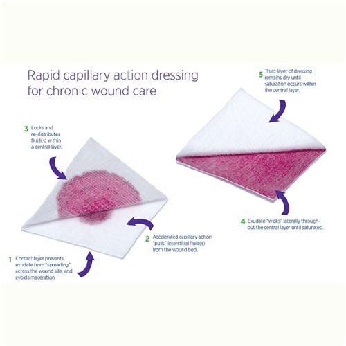 Vacutex Capillary Action Wound Dressing 10 x 15cm B10