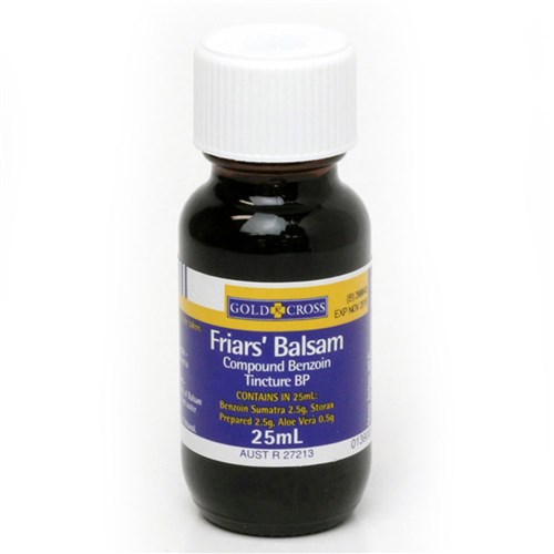 Friars Balsam 25ml (Benzoin Tincture) Gold Cross