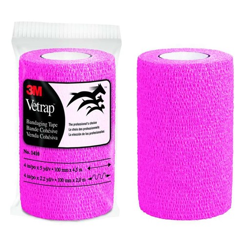 Vetrap Self-Stick Bandaging Tape 100mm Hot Pink 1410HP