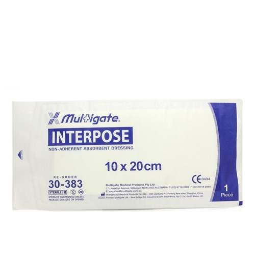 Multigate Interpose Non Adherent Dressings 10 x 20cm P100