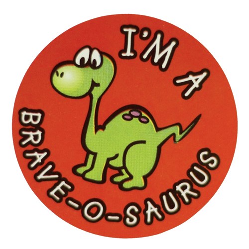 Childrens Label (I'M A Brave-O-Saurus)