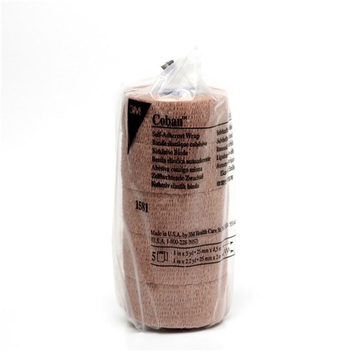 Coban Cohesive Bandages 25mm x 2m Flesh P5 1581