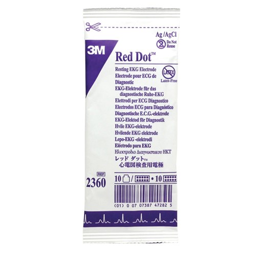 Red Dot Resting ECG Electrode Strong Adhesive 2360 (Purple)