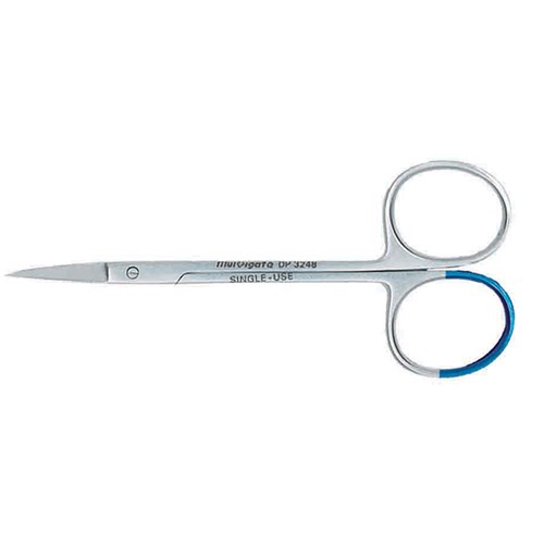 Scissors Iris Sharp/Sharp Straight 11.5cm Multigate Sterile Disposable