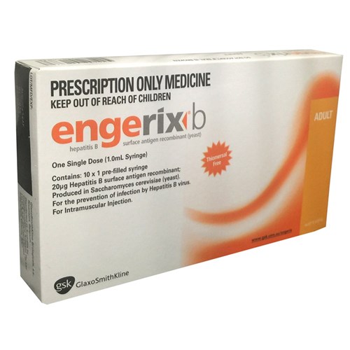 Vaccine Hepatitis-B Engerix B Adult Pfs Box-10 SM