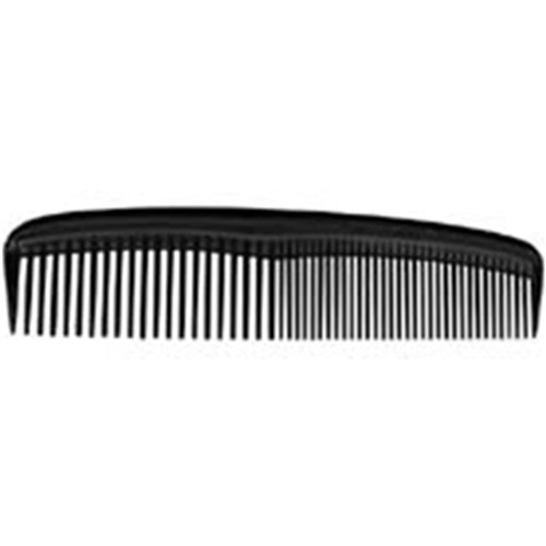 Hair Comb Standard 125mm Black Pk12