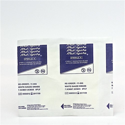 Multigate Gauze Swabs Sterile 7.5 x 7.5cm (5's)