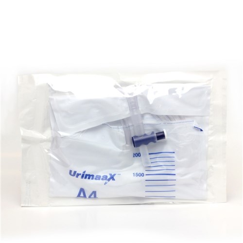 Urine Drainage Bag Sterile Bottom Outlet 2ltr 120cm Tube A4