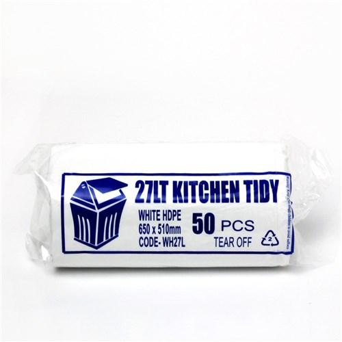 Garbage Kitchen Tidy Bin Liner Med 27L 61cm x 51cm  Roll 50