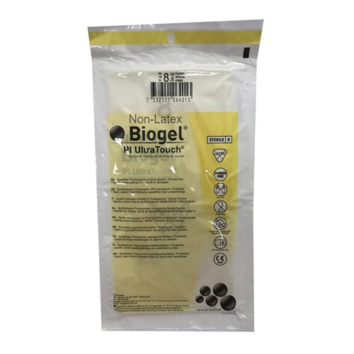 Biogel PI UltraTouch (Polyisoprene) Glove 8 P/Free Sterile