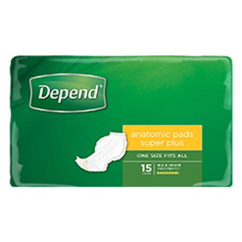 Depend Pad Anatomic Super Plus 4 x 15 19970